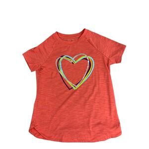 Size 7/8 Members Mark Girls Youth Active Tee Tshirt Heart